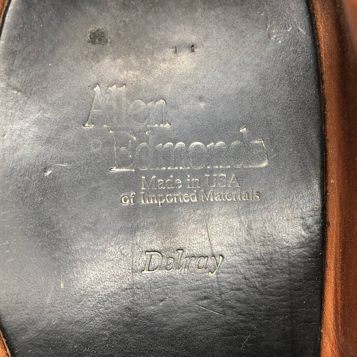 Allen Edmonds Delray U-tip shoes, made in the USA, size 10 1/2D Men's 28.5cm unclear black type Vintage Second Hand