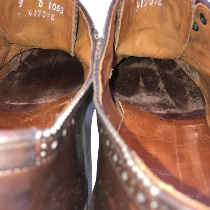 Allen Edmonds Cornwallis Plain Toe Shoes, Made in USA, Size 9D Men's 27.0cm genuine leather brown type Vintage Second Hand
