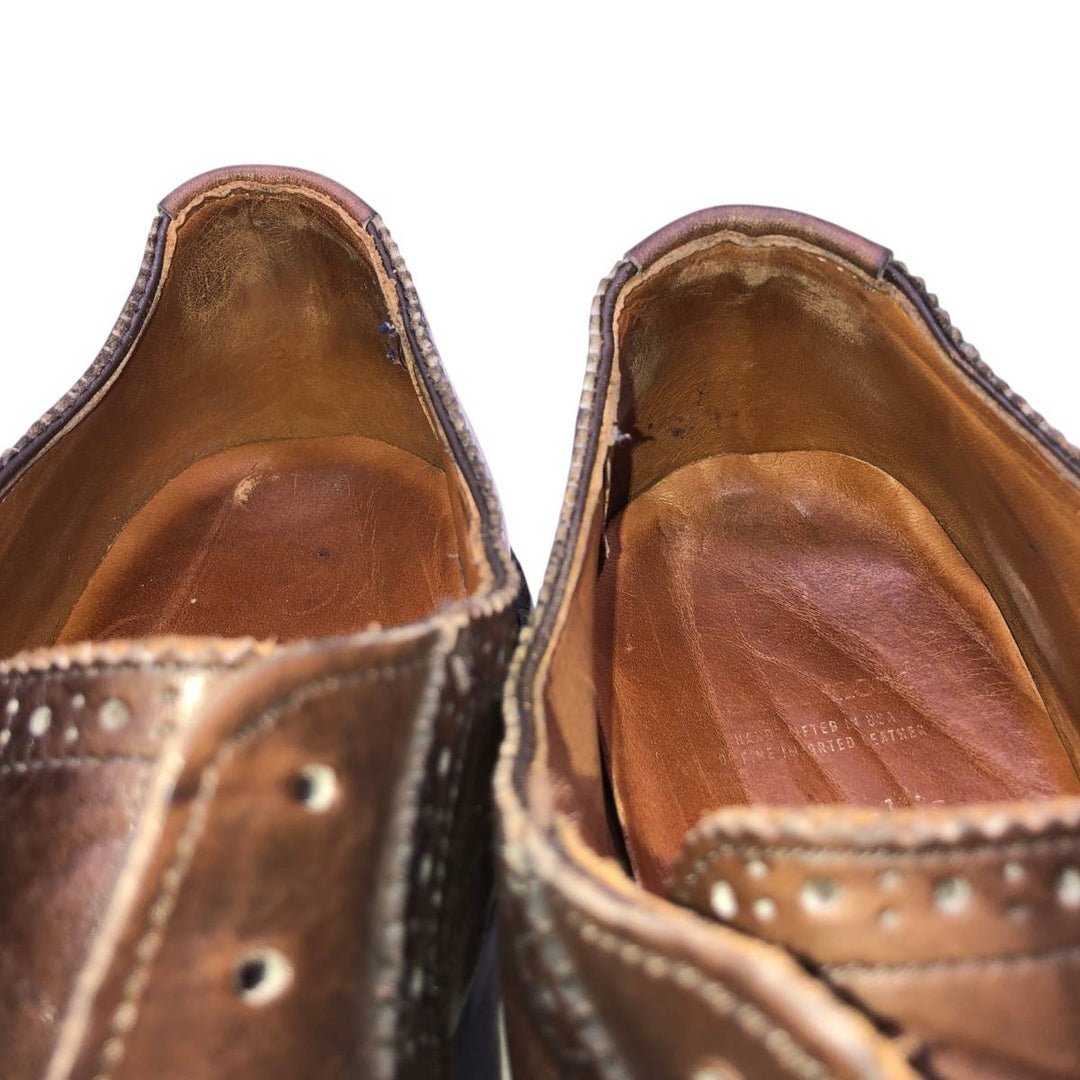 Allen Edmonds Cornwallis Plain Toe Shoes, Made in USA, Size 9D Men's 27.0cm genuine leather brown type Vintage Second Hand