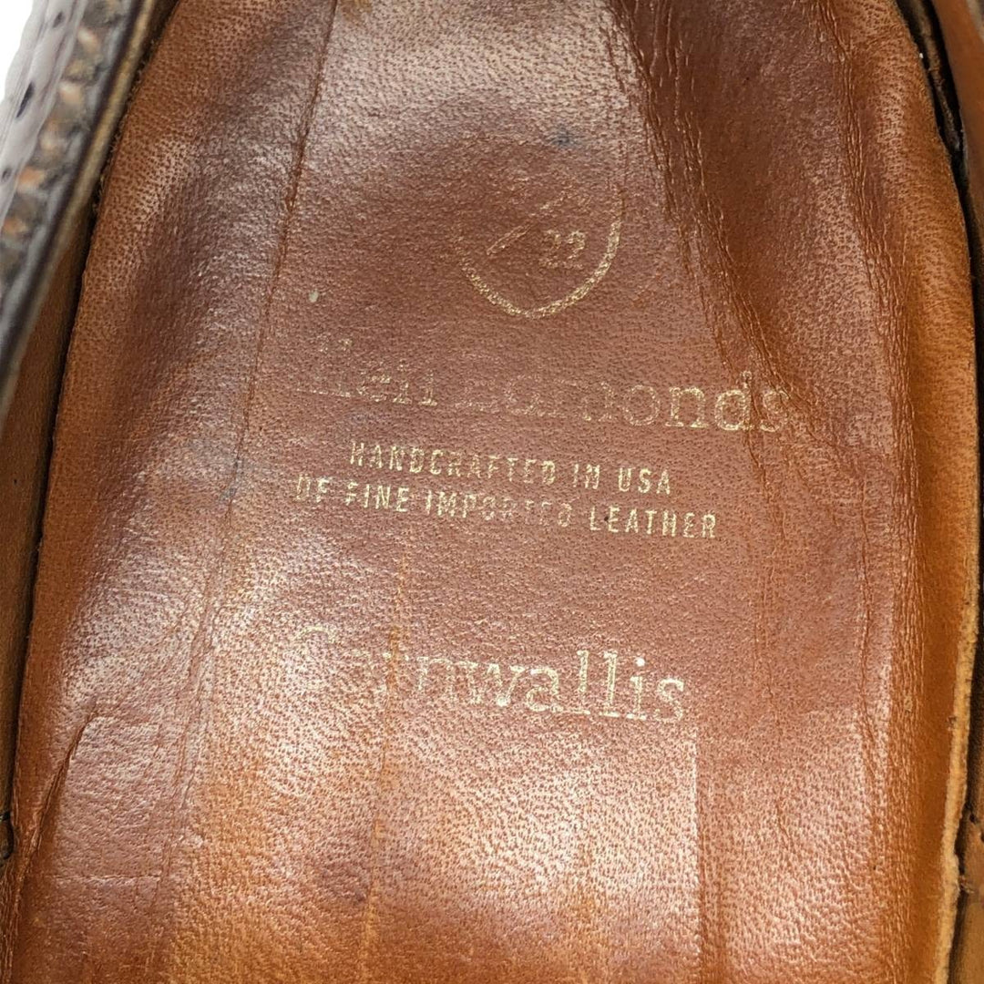 Allen Edmonds Cornwallis Plain Toe Shoes, Made in USA, Size 9D Men's 27.0cm genuine leather brown type Vintage Second Hand