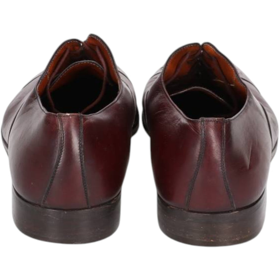 Salvatore Ferragamo semi-brogue straight-tip shoes, made in Italy, size 10 1/2D Men's 28.5cm unclear burgundy type Vintage Second Hand