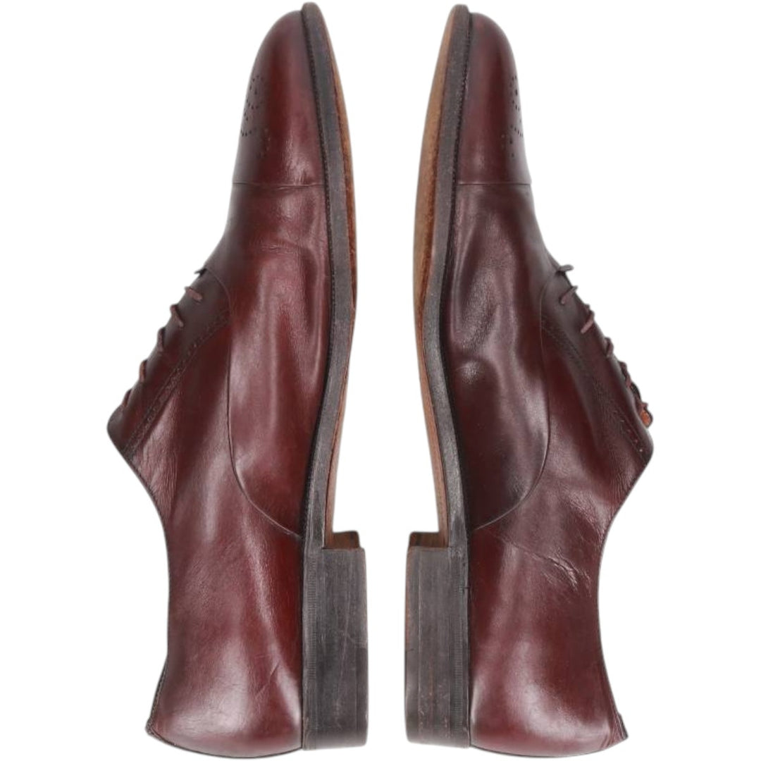 Salvatore Ferragamo semi-brogue straight-tip shoes, made in Italy, size 10 1/2D Men's 28.5cm unclear burgundy type Vintage Second Hand