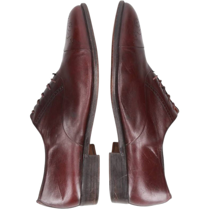 Salvatore Ferragamo semi-brogue straight-tip shoes, made in Italy, size 10 1/2D Men's 28.5cm unclear burgundy type Vintage Second Hand