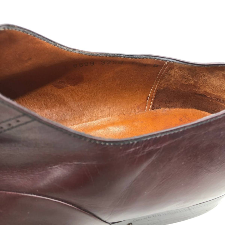 Salvatore Ferragamo semi-brogue straight-tip shoes, made in Italy, size 10 1/2D Men's 28.5cm unclear burgundy type Vintage Second Hand