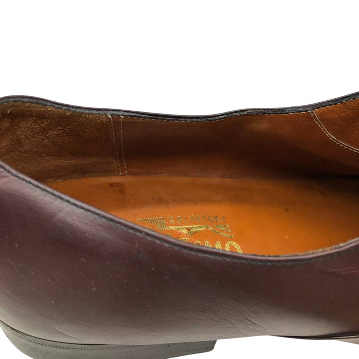 Salvatore Ferragamo semi-brogue straight-tip shoes, made in Italy, size 10 1/2D Men's 28.5cm unclear burgundy type Vintage Second Hand