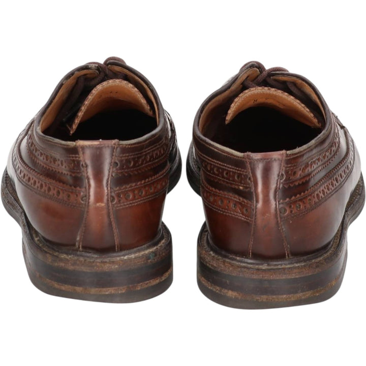 Loake SOVEREIGN full brogue wingtip shoes, made in England, size 9 Men's 27.5cm genuine leather burgundy type Vintage Second Hand