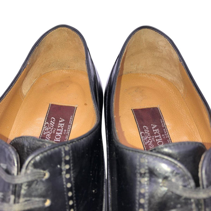 ARTIOLI Straight-tip shoes, Made in Italy, Size 9 1/2 D Men's 27.5cm unclear black type Vintage Second Hand