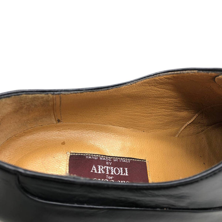 ARTIOLI Straight-tip shoes, Made in Italy, Size 9 1/2 D Men's 27.5cm unclear black type Vintage Second Hand