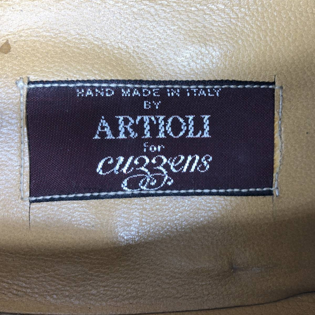 ARTIOLI Straight-tip shoes, Made in Italy, Size 9 1/2 D Men's 27.5cm unclear black type Vintage Second Hand