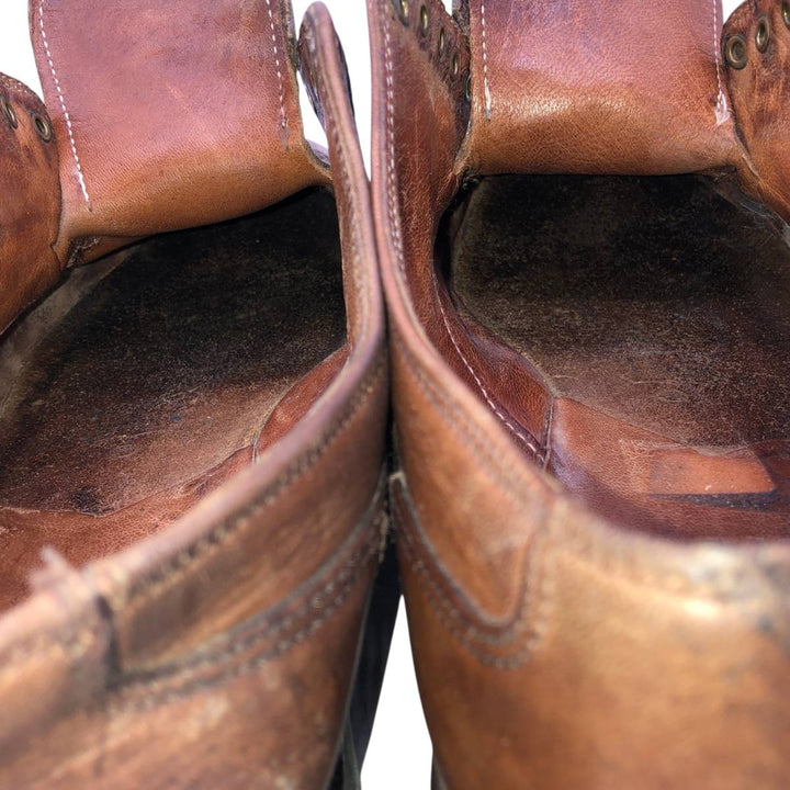 Paraboot U-tip shoes, made in France. Men's 26.0cm genuine leather brown type Vintage Second Hand