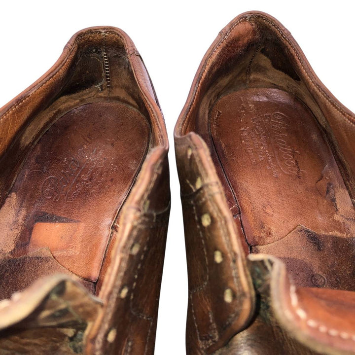 Paraboot U-tip shoes, made in France. Men's 26.0cm genuine leather brown type Vintage Second Hand