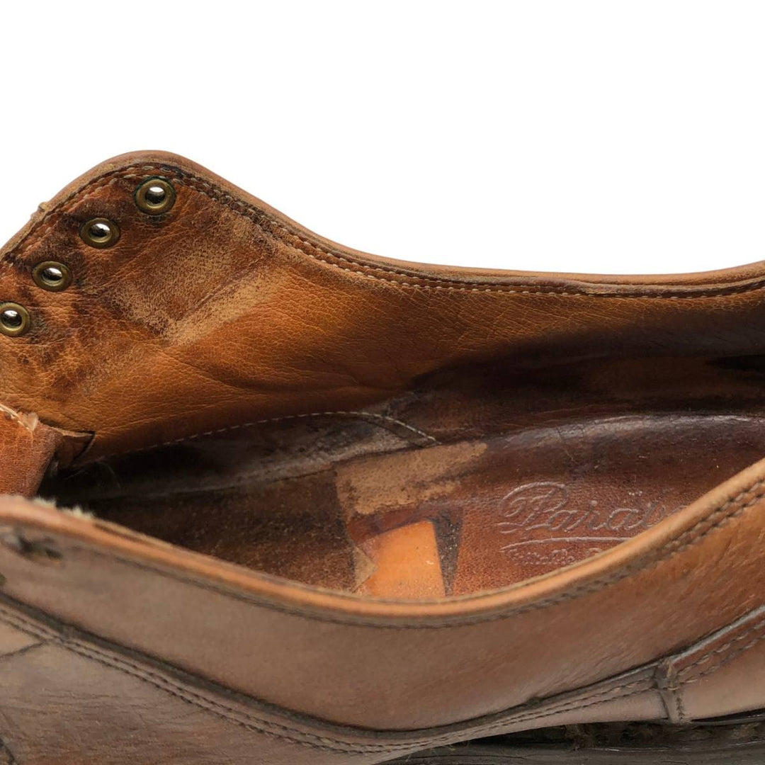 Paraboot U-tip shoes, made in France. Men's 26.0cm genuine leather brown type Vintage Second Hand