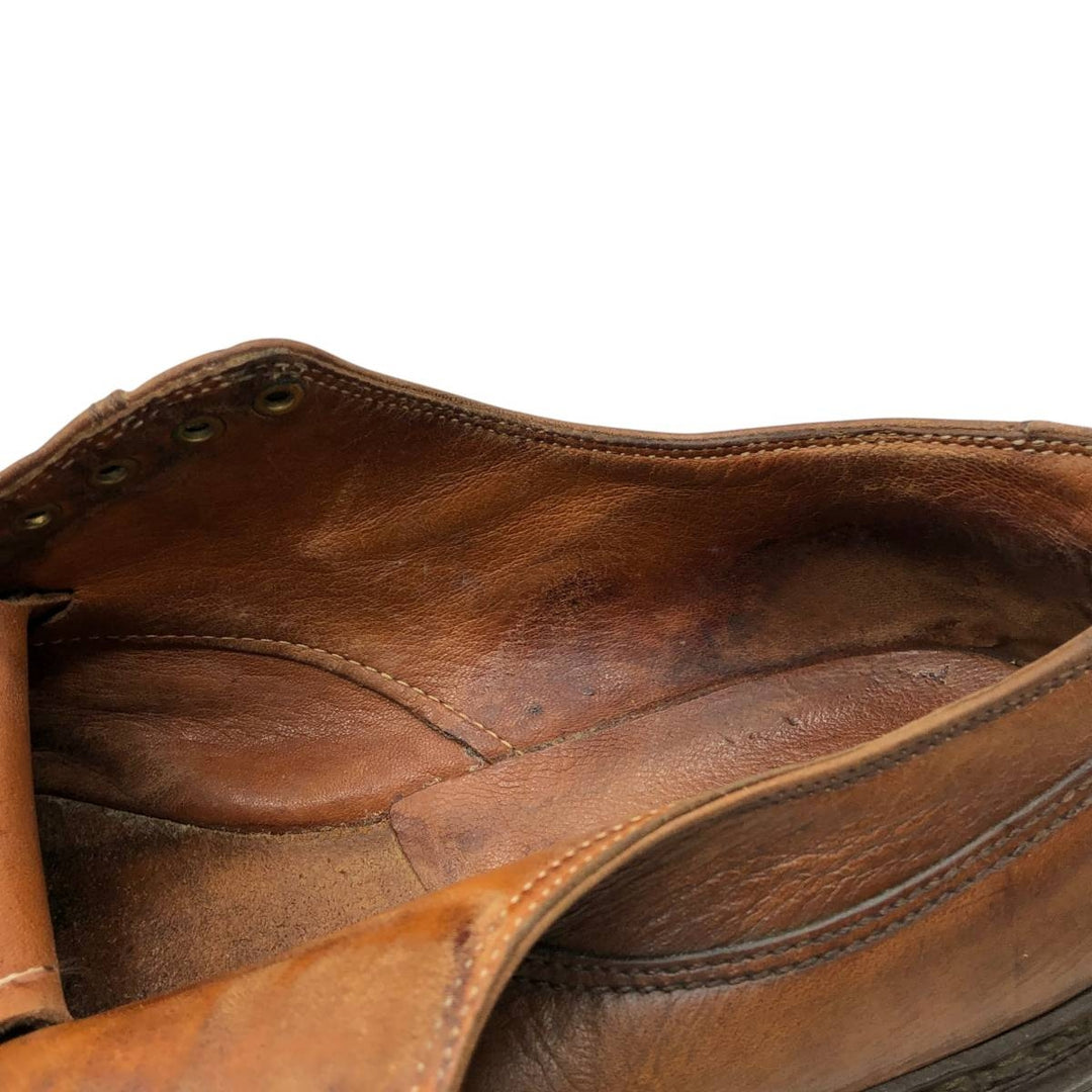 Paraboot U-tip shoes, made in France. Men's 26.0cm genuine leather brown type Vintage Second Hand