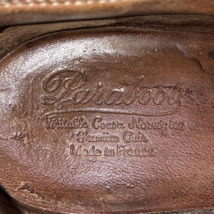 Paraboot U-tip shoes, made in France. Men's 26.0cm genuine leather brown type Vintage Second Hand