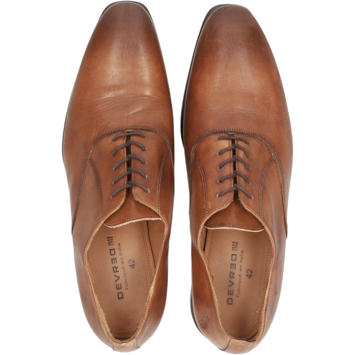 DEVRED Plain Toe Shoes, Made in Italy, Size 42 Men's 28.0cm unclear brown type Vintage Second Hand