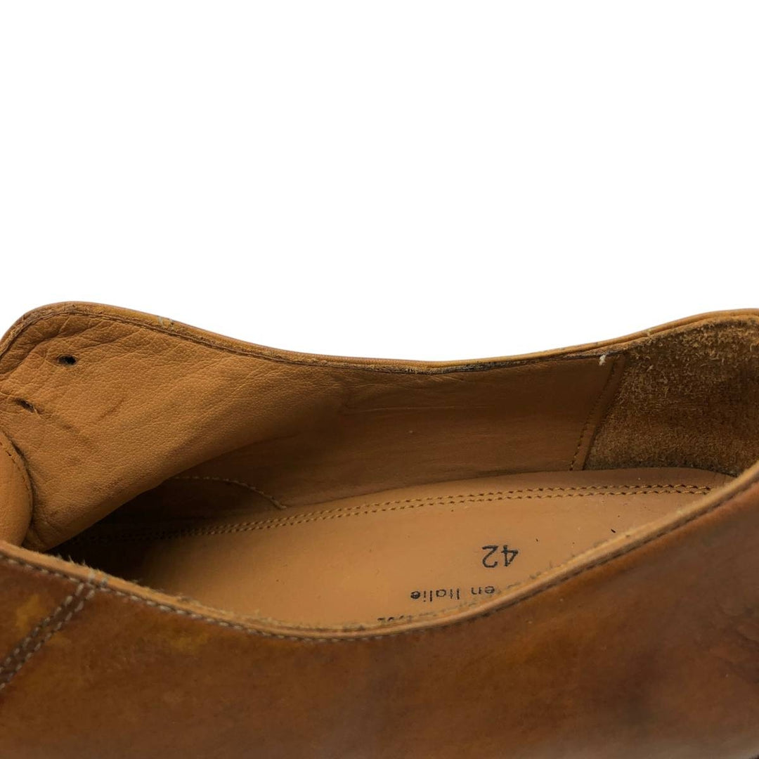 DEVRED Plain Toe Shoes, Made in Italy, Size 42 Men's 28.0cm unclear brown type Vintage Second Hand