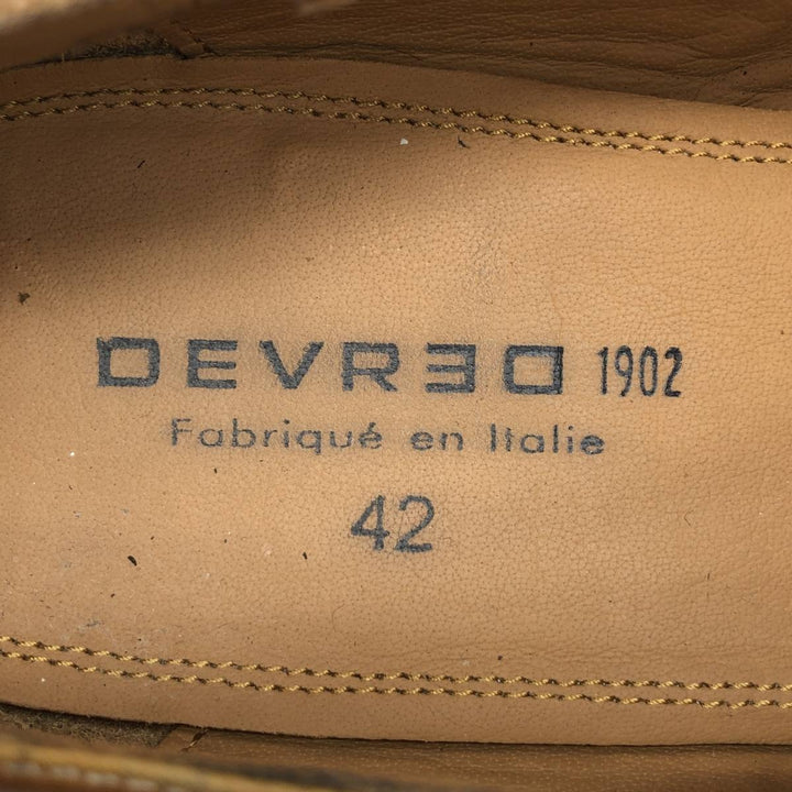 DEVRED Plain Toe Shoes, Made in Italy, Size 42 Men's 28.0cm unclear brown type Vintage Second Hand