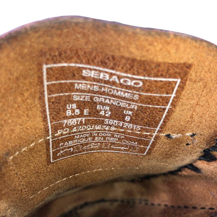 Sebago coin loafers, size 8.5 Men's 26.5cm genuine leather black type Vintage Second Hand