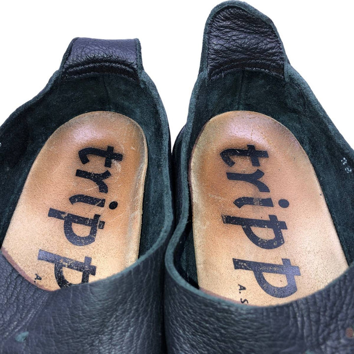 Trippen BRAUT leather shoes, size 38 Women's 25.0cm unclear black type Vintage Second Hand