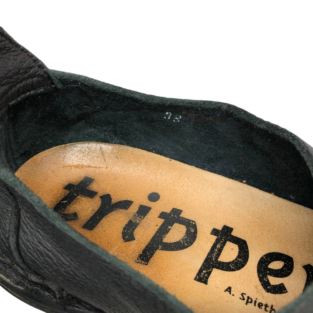 Trippen BRAUT leather shoes, size 38 Women's 25.0cm unclear black type Vintage Second Hand