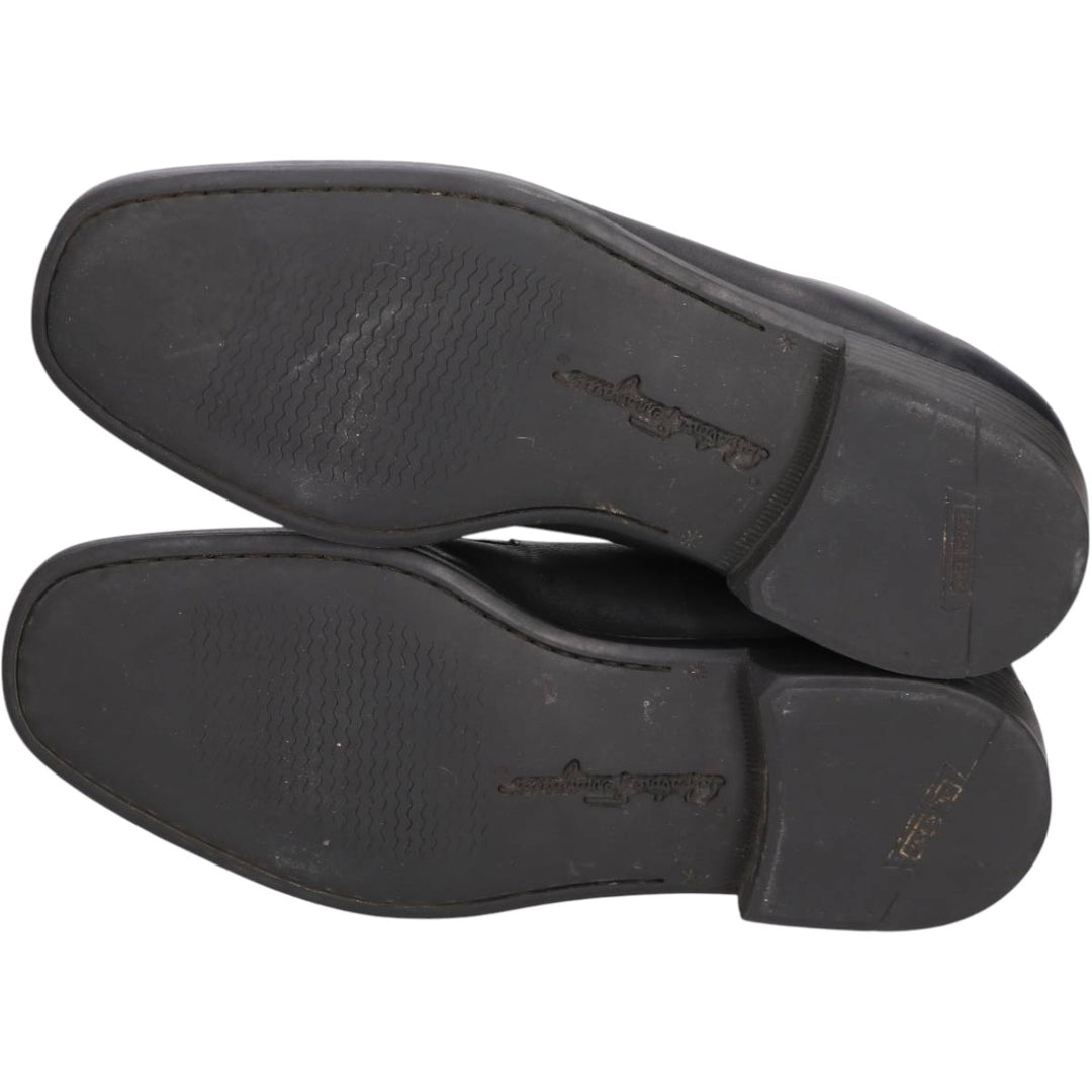 Salvatore Ferragamo plain toe shoes, made in Italy, size 7 (2E). Men's 26.0cm unclear black type Vintage Second Hand