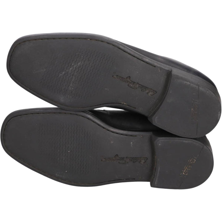 Salvatore Ferragamo plain toe shoes, made in Italy, size 7 (2E). Men's 26.0cm unclear black type Vintage Second Hand