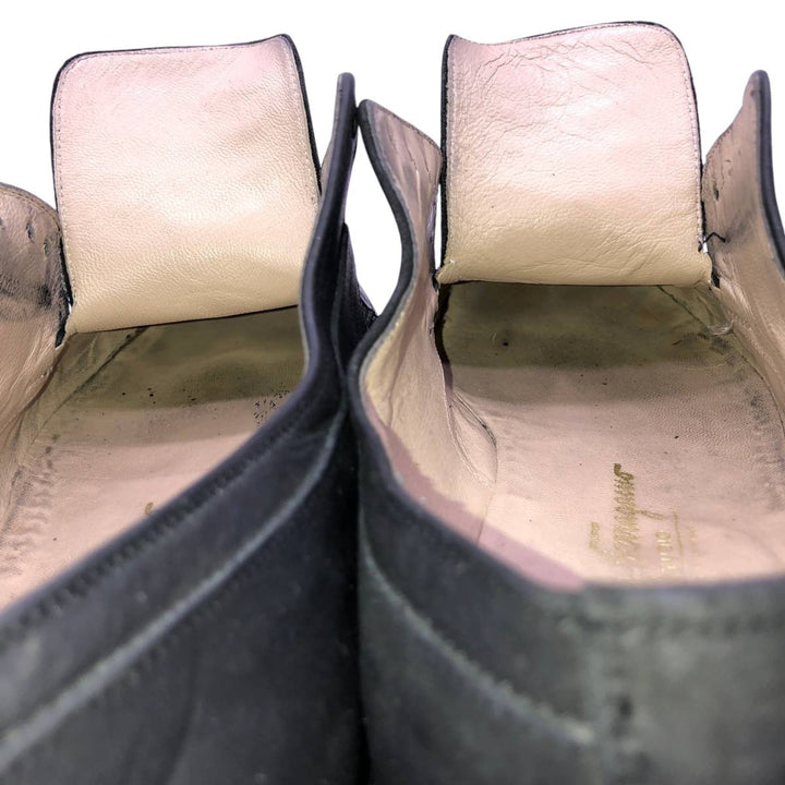 Salvatore Ferragamo plain toe shoes, made in Italy, size 7 (2E). Men's 26.0cm unclear black type Vintage Second Hand