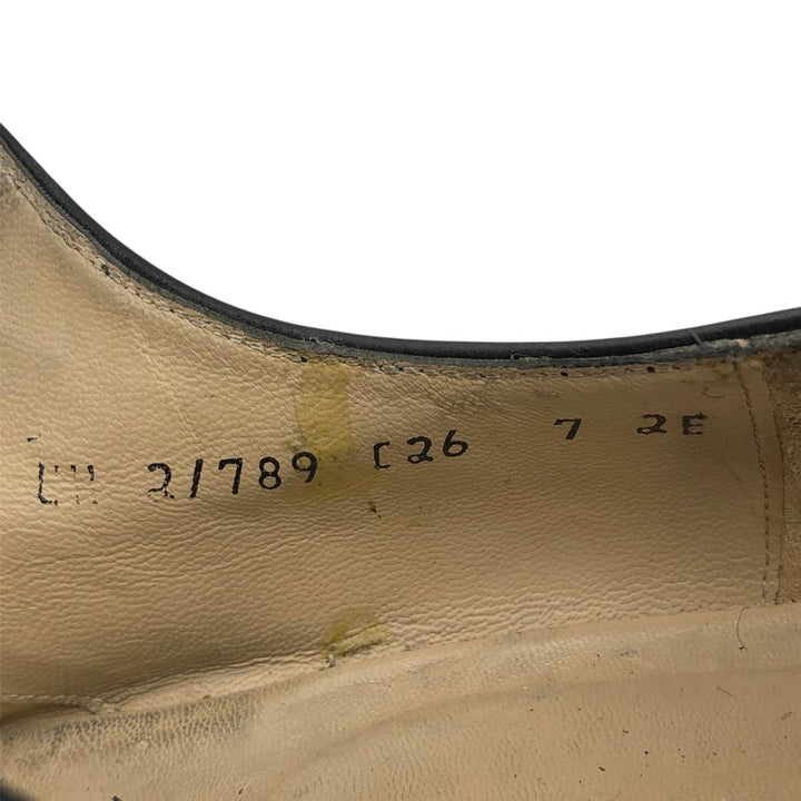 Salvatore Ferragamo plain toe shoes, made in Italy, size 7 (2E). Men's 26.0cm unclear black type Vintage Second Hand