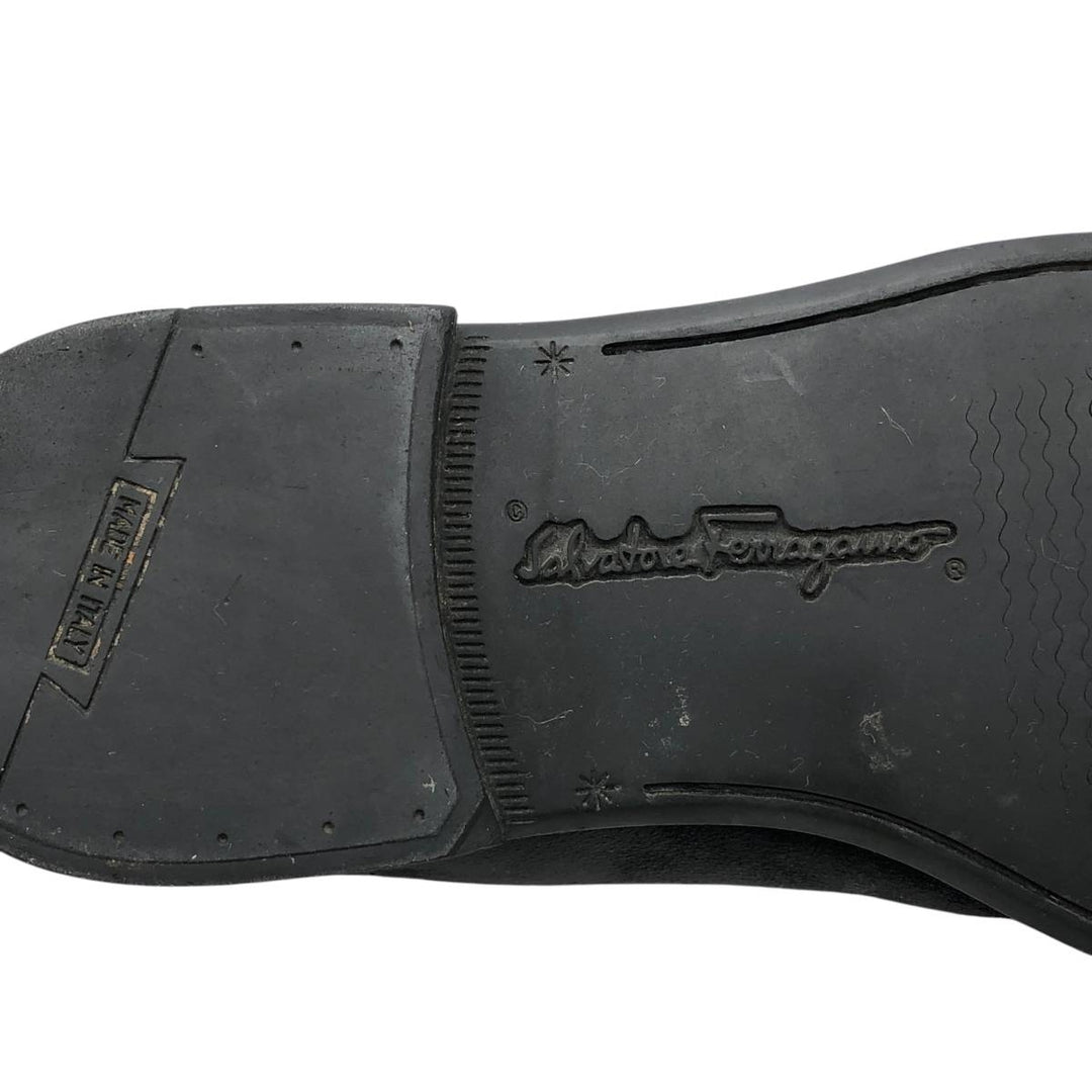 Salvatore Ferragamo plain toe shoes, made in Italy, size 7 (2E). Men's 26.0cm unclear black type Vintage Second Hand