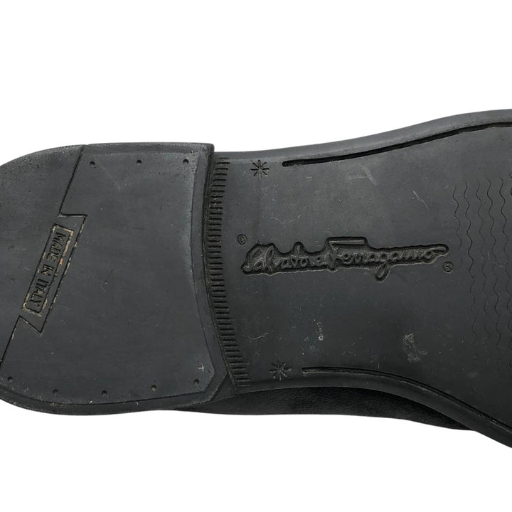 Salvatore Ferragamo plain toe shoes, made in Italy, size 7 (2E). Men's 26.0cm unclear black type Vintage Second Hand