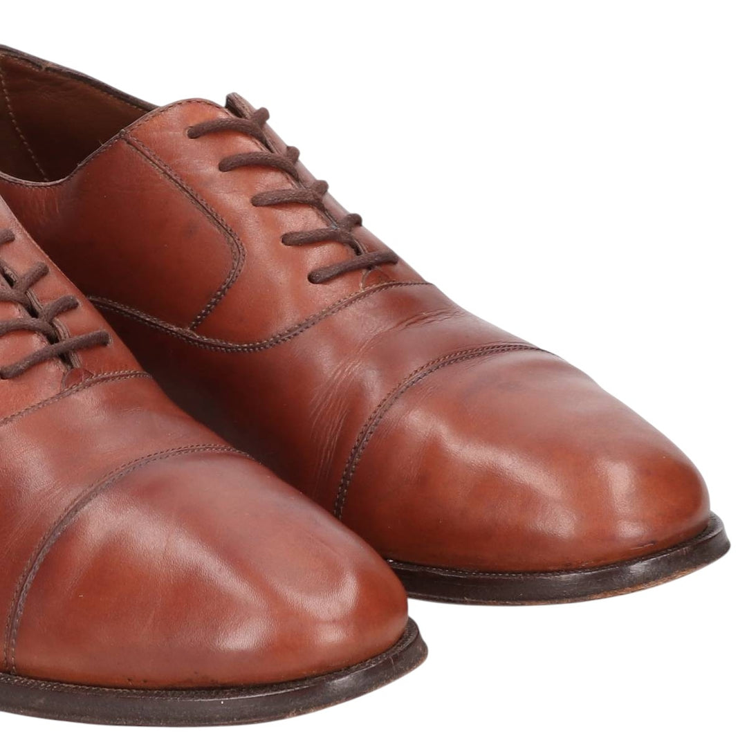 Bruno Magli RANDY Straight Tip Shoes, Made in Italy, Size 9 1/2 M Men's 27.0cm genuine leather brown type Vintage Second Hand