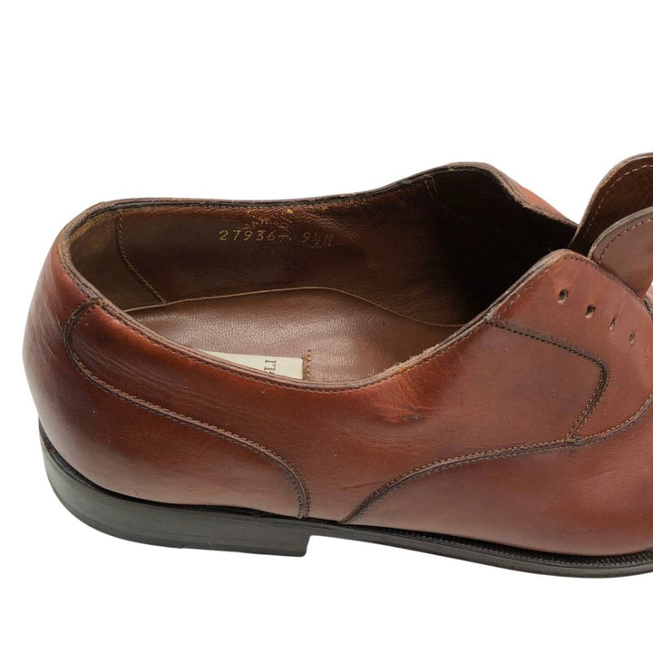 Bruno Magli RANDY Straight Tip Shoes, Made in Italy, Size 9 1/2 M Men's 27.0cm genuine leather brown type Vintage Second Hand