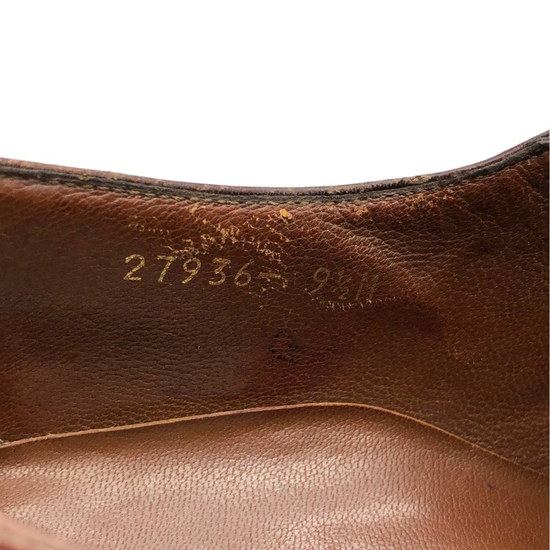 Bruno Magli RANDY Straight Tip Shoes, Made in Italy, Size 9 1/2 M Men's 27.0cm genuine leather brown type Vintage Second Hand