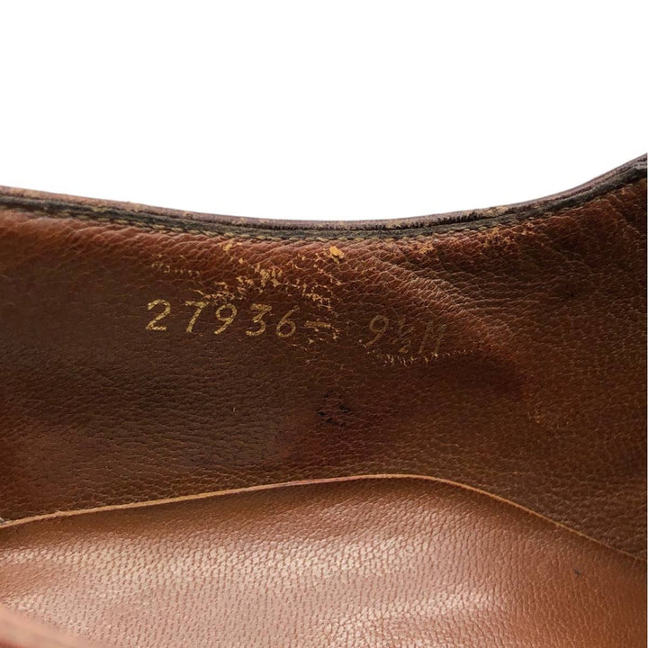 Bruno Magli RANDY Straight Tip Shoes, Made in Italy, Size 9 1/2 M Men's 27.0cm genuine leather brown type Vintage Second Hand