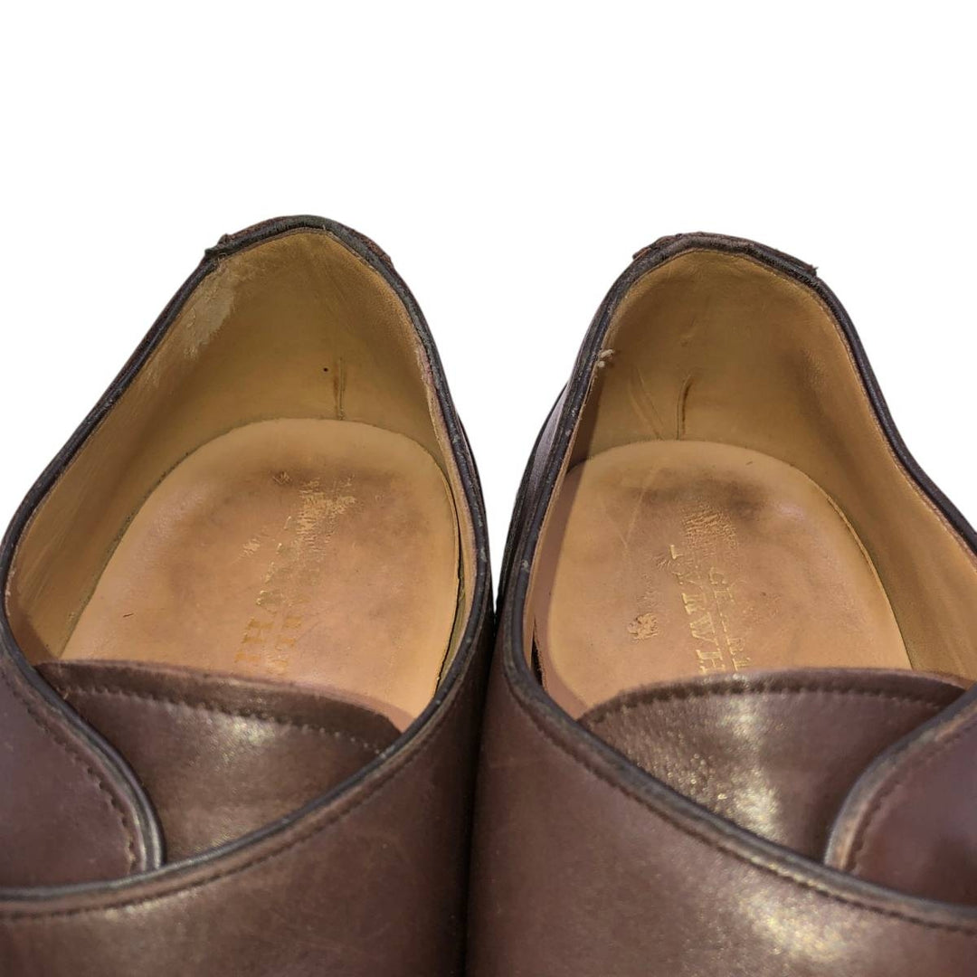 Charles Tyrwhitt Full Brogue Monk Strap Shoes, Size 9 Men's 28.0cm genuine leather brown type Vintage Second Hand
