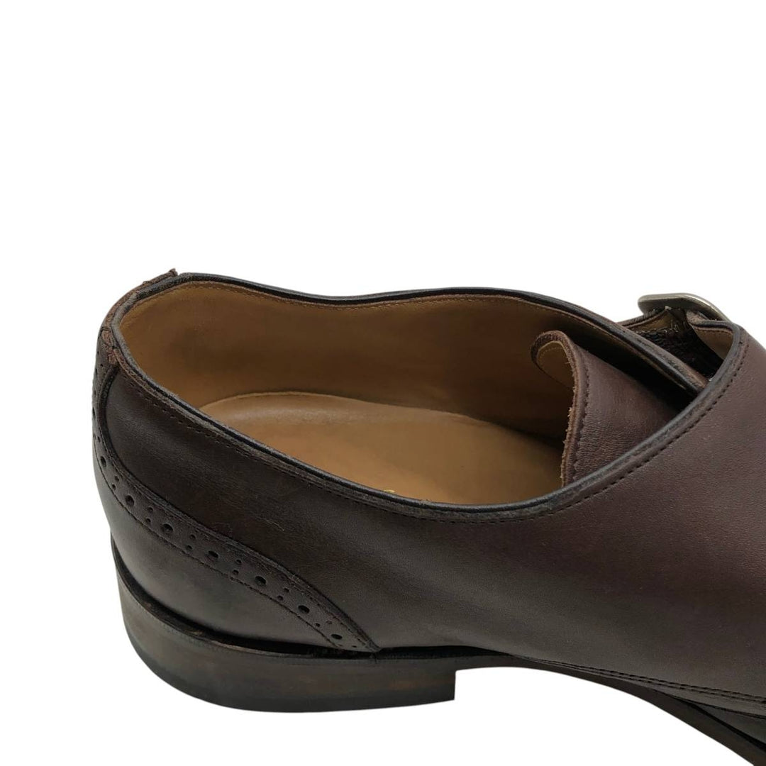 Charles Tyrwhitt Full Brogue Monk Strap Shoes, Size 9 Men's 28.0cm genuine leather brown type Vintage Second Hand