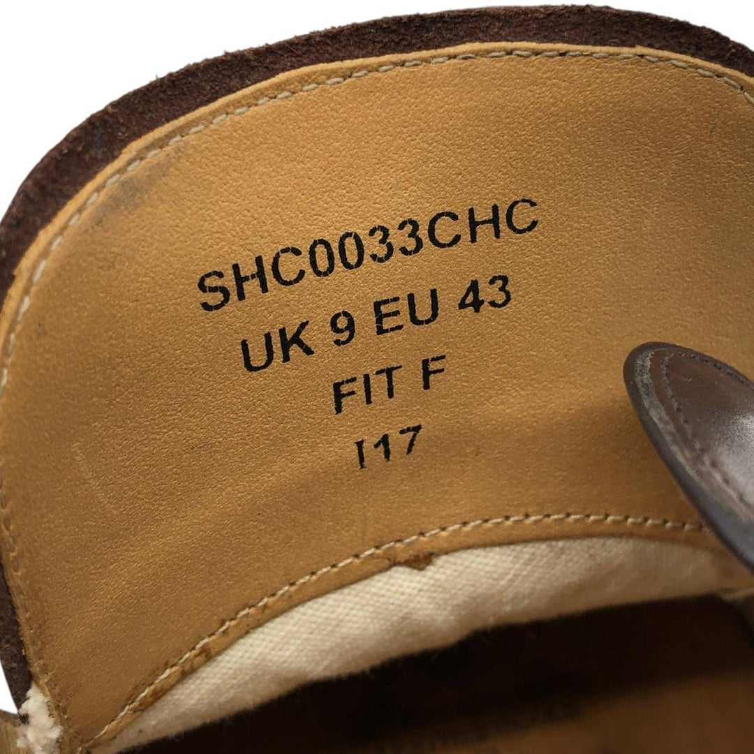 Charles Tyrwhitt Full Brogue Monk Strap Shoes, Size 9 Men's 28.0cm genuine leather brown type Vintage Second Hand