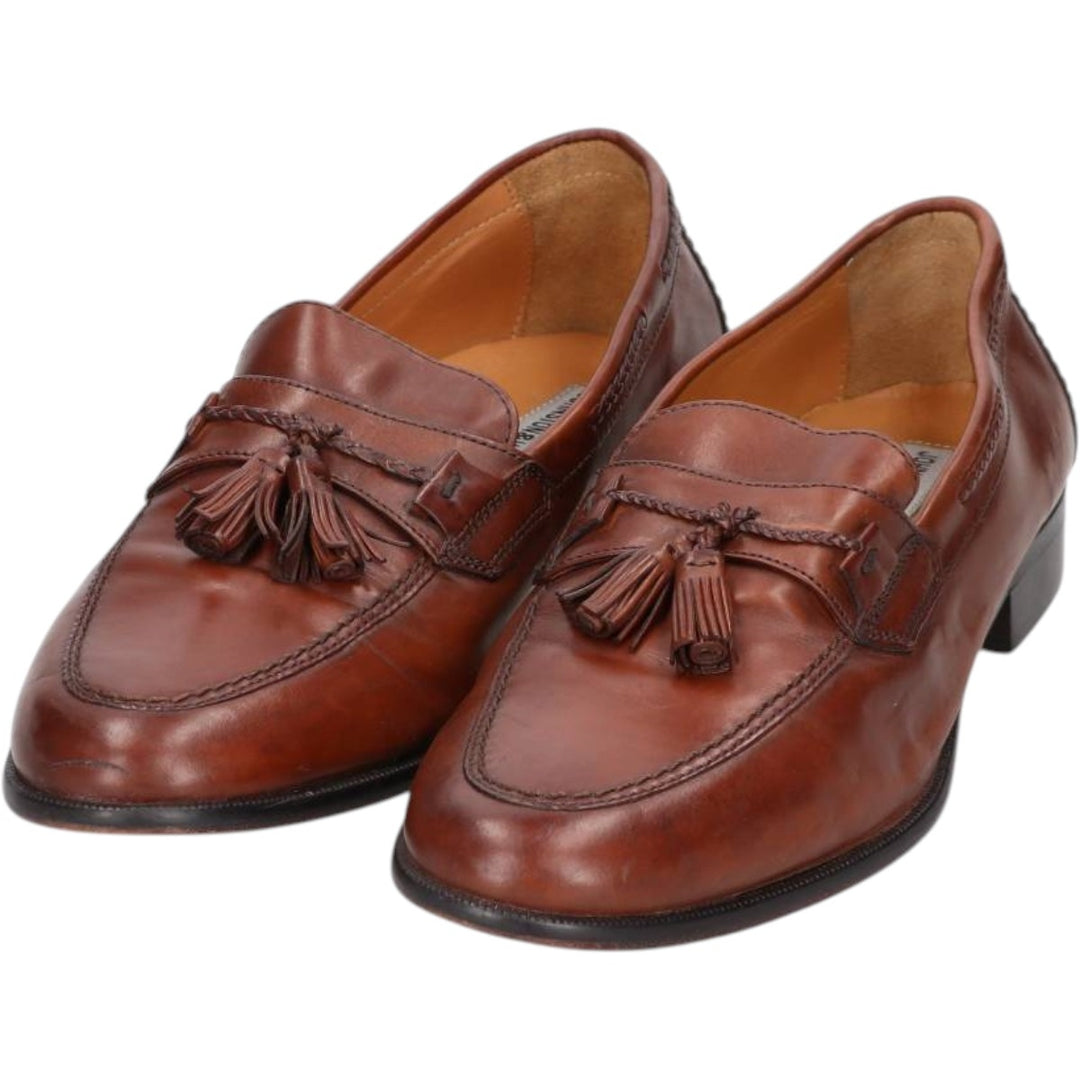 Johnston and Murphy tassel loafers, size 9 1/2 W Men's 27.5cm unclear red type reddish brown Vintage Second Hand