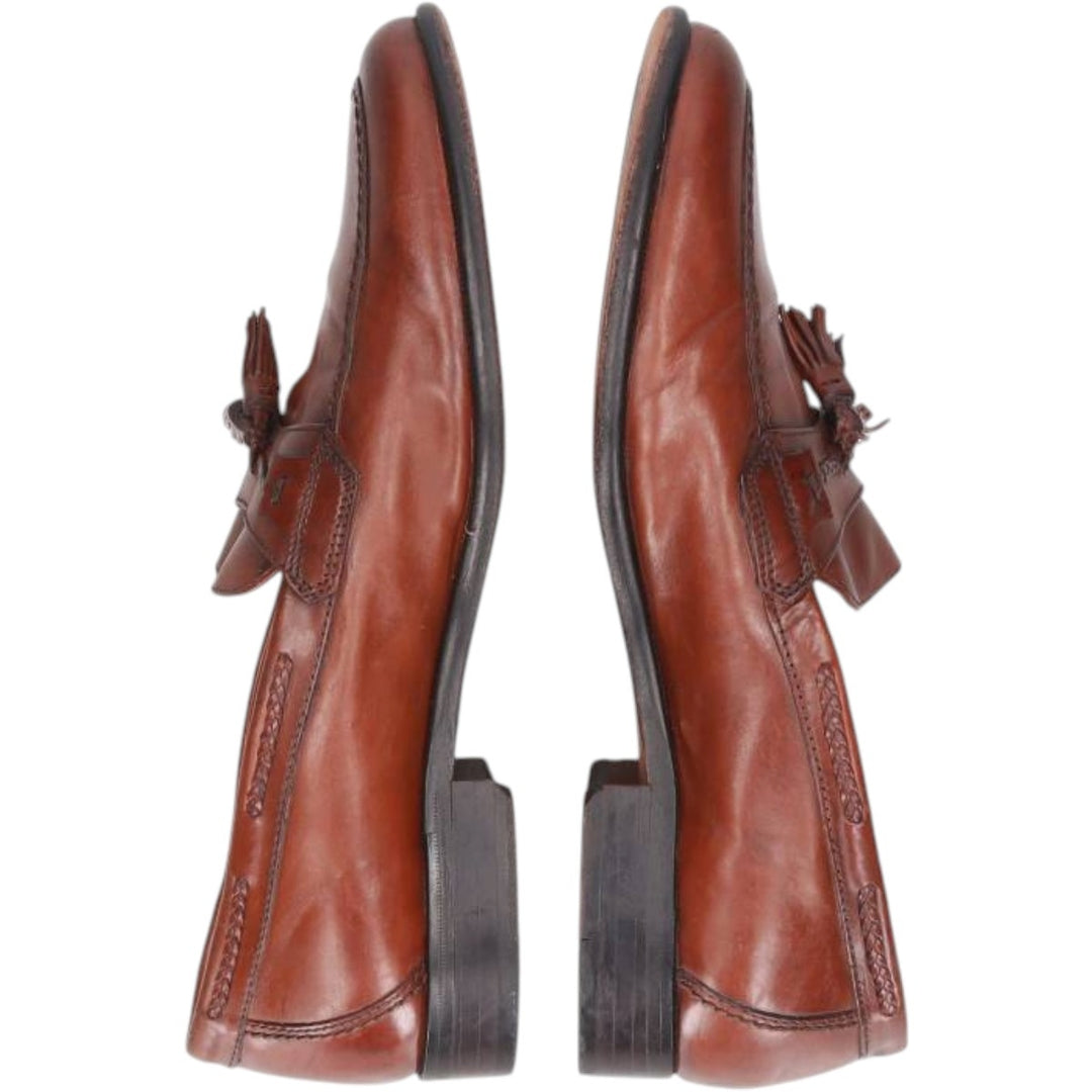Johnston and Murphy tassel loafers, size 9 1/2 W Men's 27.5cm unclear red type reddish brown Vintage Second Hand