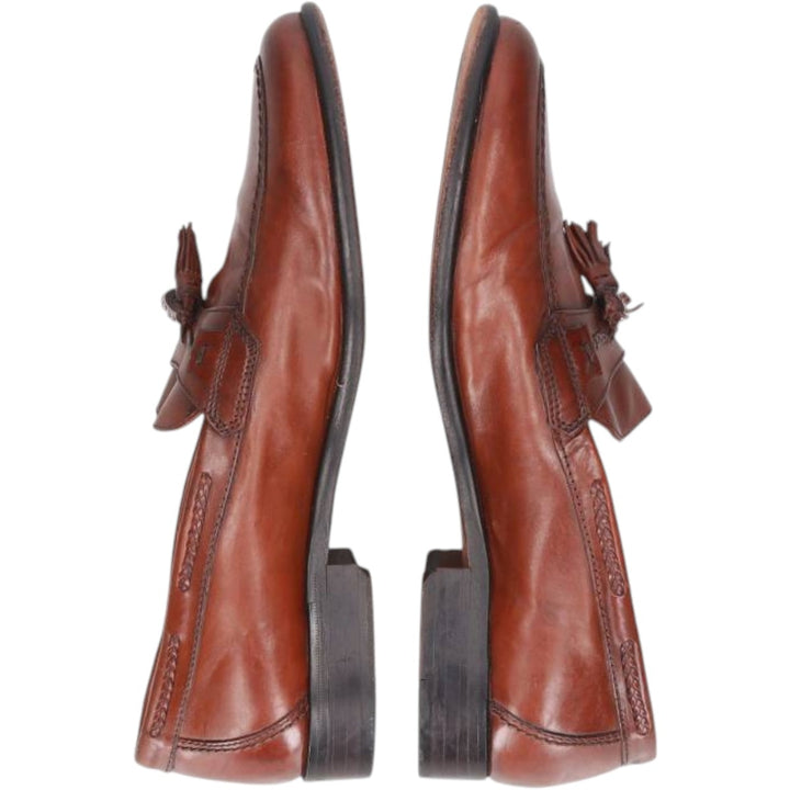 Johnston and Murphy tassel loafers, size 9 1/2 W Men's 27.5cm unclear red type reddish brown Vintage Second Hand