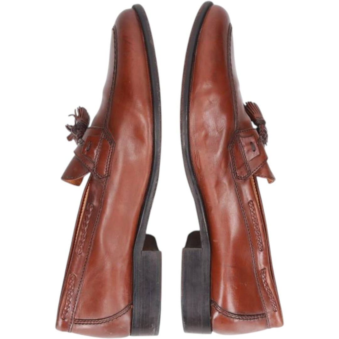 Johnston and Murphy tassel loafers, size 9 1/2 W Men's 27.5cm unclear red type reddish brown Vintage Second Hand
