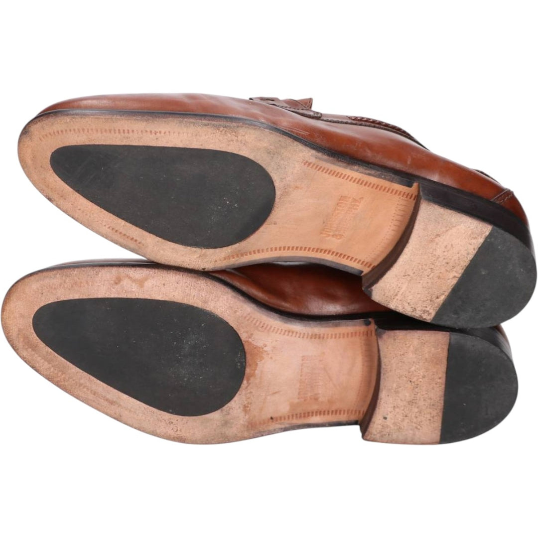 Johnston and Murphy tassel loafers, size 9 1/2 W Men's 27.5cm unclear red type reddish brown Vintage Second Hand