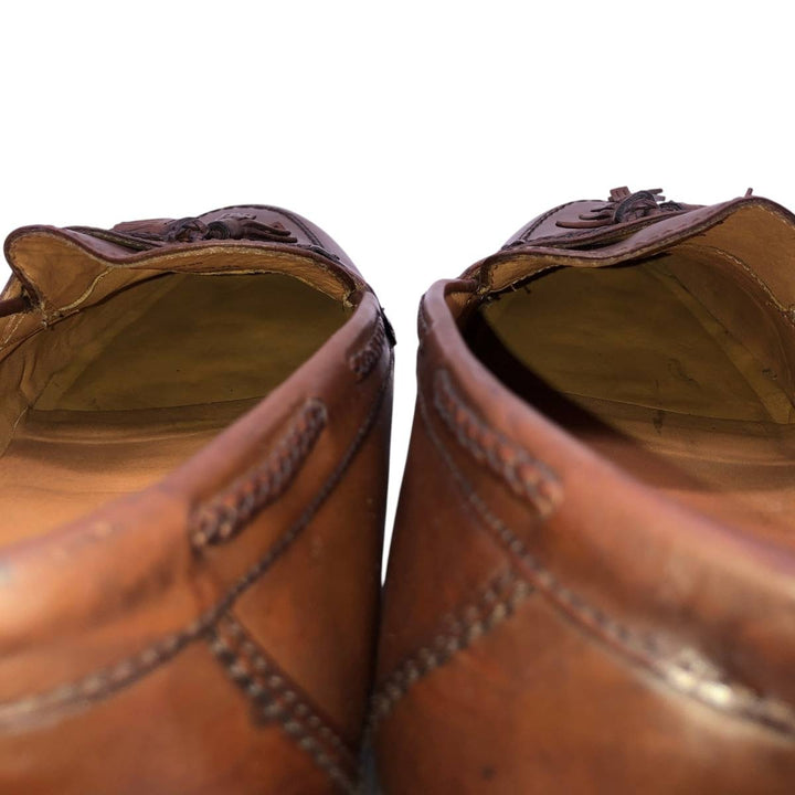 Johnston and Murphy tassel loafers, size 9 1/2 W Men's 27.5cm unclear red type reddish brown Vintage Second Hand
