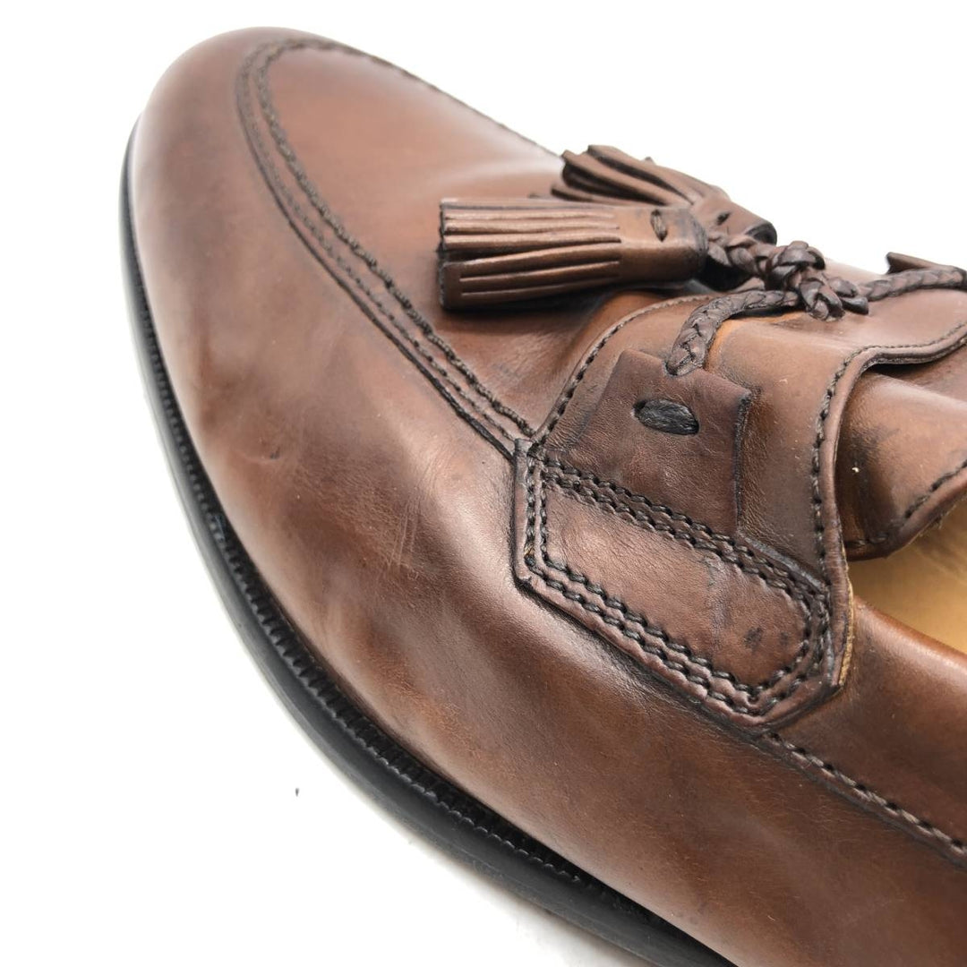 Johnston and Murphy tassel loafers, size 9 1/2 W Men's 27.5cm unclear red type reddish brown Vintage Second Hand