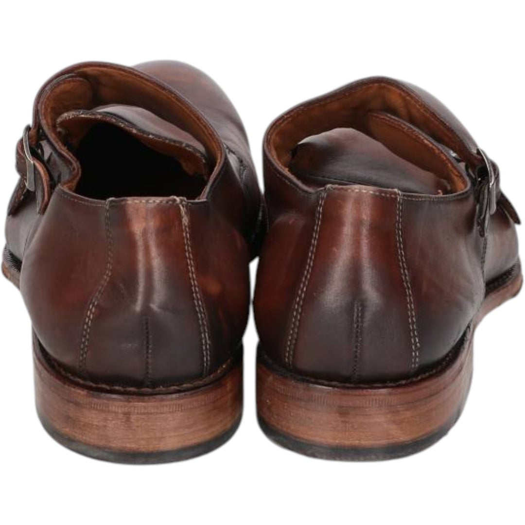 Lloyd double monk strap shoes, made in Germany, size 8 1/2 F Men's 27.0cm genuine leather brown type Vintage Second Hand