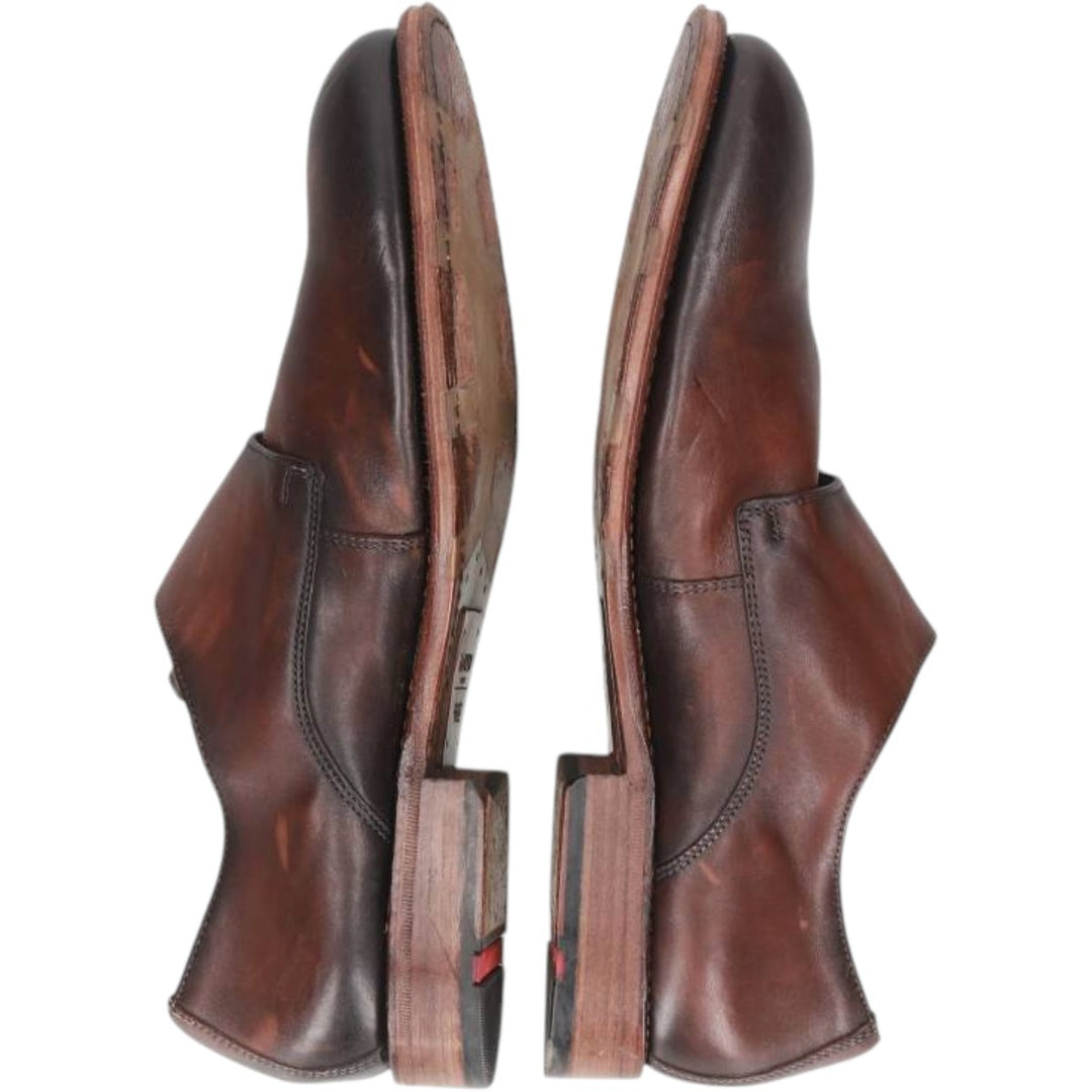 Lloyd double monk strap shoes, made in Germany, size 8 1/2 F Men's 27.0cm genuine leather brown type Vintage Second Hand