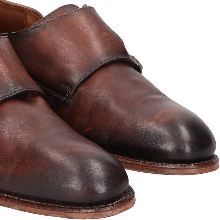 Lloyd double monk strap shoes, made in Germany, size 8 1/2 F Men's 27.0cm genuine leather brown type Vintage Second Hand