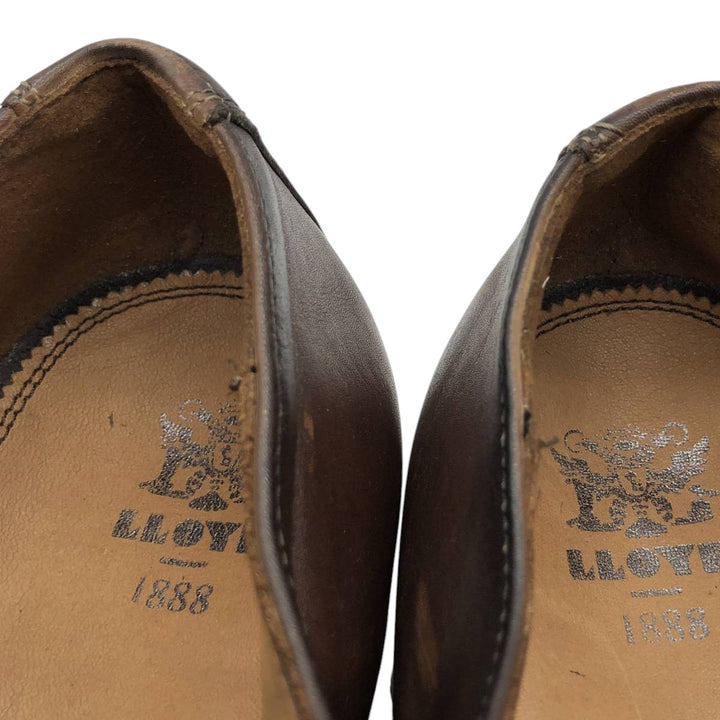 Lloyd double monk strap shoes, made in Germany, size 8 1/2 F Men's 27.0cm genuine leather brown type Vintage Second Hand