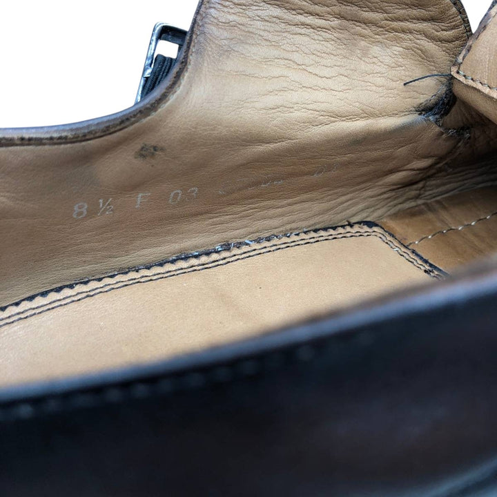 Lloyd double monk strap shoes, made in Germany, size 8 1/2 F Men's 27.0cm genuine leather brown type Vintage Second Hand