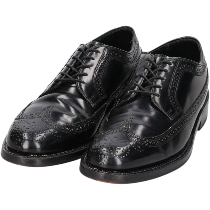 Florsheim Imperial Jefferson Full Brogue Wingtip Shoes, Size 8 1/2 E Men's 26.5cm unclear black type Vintage Second Hand